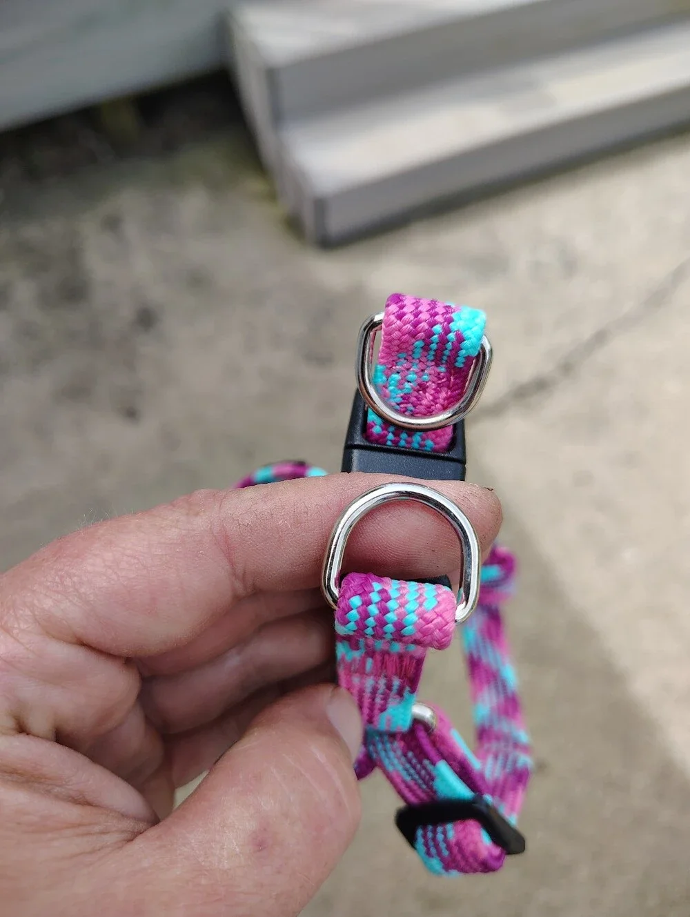 Pink & Teal Patterned Harness